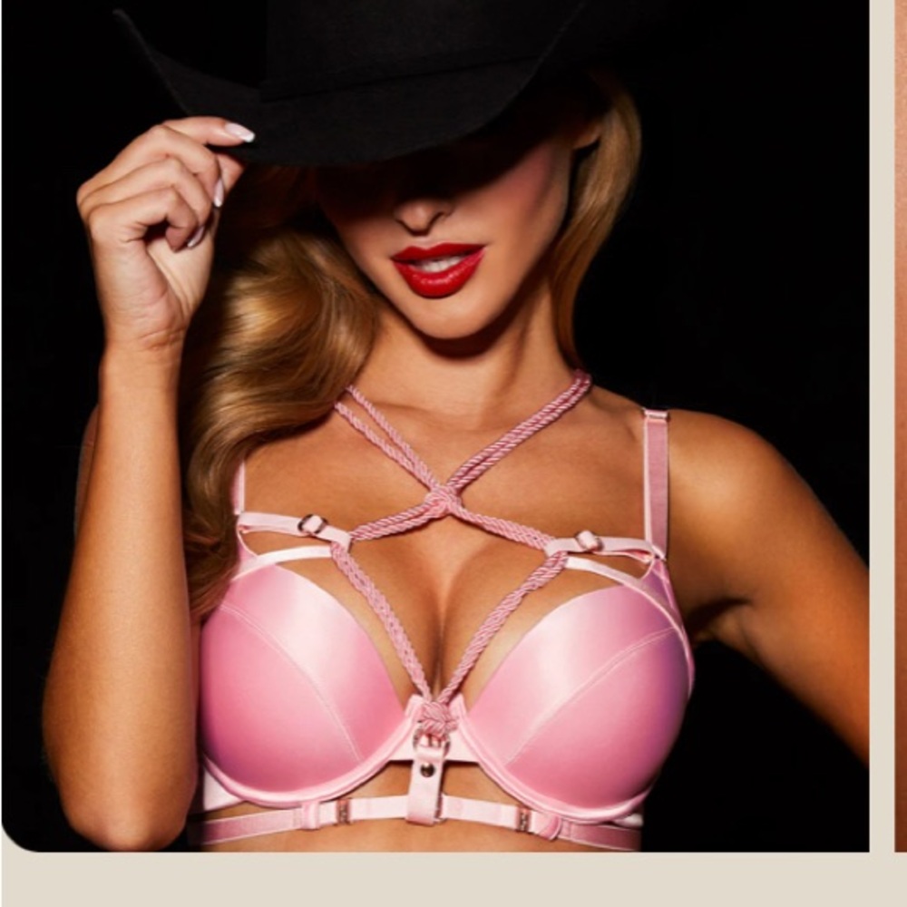 Pink Strappy Bra set